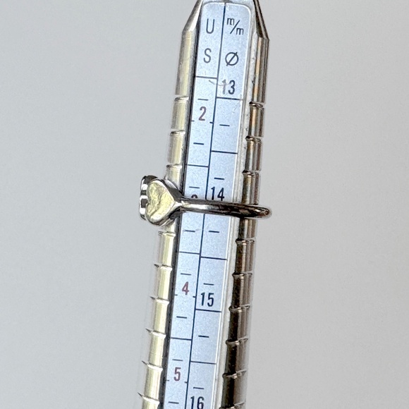 Double Heart Ring size 3, silver - Picture 6 of 10